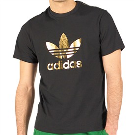 adidas Originals Mens Trefoil T-Shirt Black/Gold