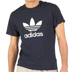 adidas Originals Mens Trefoil T-Shirt Indigo/White