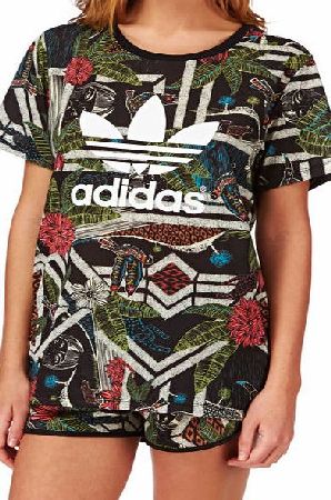 Adidas Originals Womens adidas originals Leafy Logo T-shirt -
