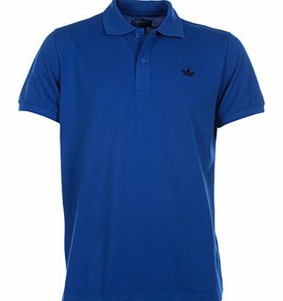 Adidas Polo Pique True Blue Polo Shirt