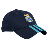 Real Madrid 3 Stripe Cap - Dark Navy/Pure