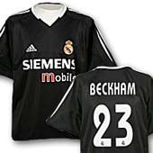 Adidas Real Madrid Away Shirt - 2004 - 2005 with Beckham 23 printing.