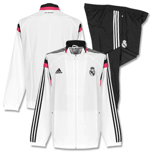 Adidas Real Madrid Boys White Presentation Suit 2014 2015