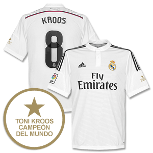 Adidas Real Madrid Home Kroos Shirt 2014 2015   Sleeve