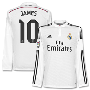 Adidas Real Madrid Home L/S James Shirt 2014 2015