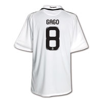 Real Madrid Home Shirt 2008/09 with Gago 8.