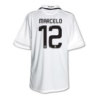 Real Madrid Home Shirt 2008/09 with Marcelo 12.