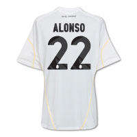 Real Madrid Home Shirt 2009/10 with Alonso 22
