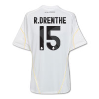 Real Madrid Home Shirt 2009/10 with R.R.Drenthe