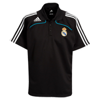 Adidas Real Madrid Polo - Black/Pure Cyan.