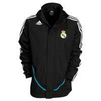 Adidas Real Madrid Rain Jacket - Black.