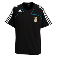 Adidas Real Madrid T-Shirt - Black/Pure Cyan - Kids.