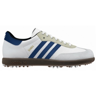 adidas Samba Golf Shoes White/Navy/Gum plus Free