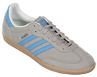 Adidas Samba Grey/Blue Canvas Trainers