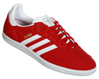 Adidas Samba Red/White Material Trainers