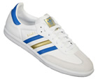 Adidas Samba White/Blue Leather Trainers