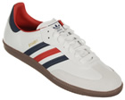 Adidas Samba White/Navy/Red Leather Trainers