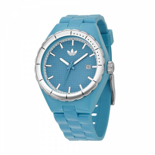 Adidas Silver Hand Analogue Watch with Blue
