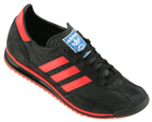 SL72 Black/Red Material Trainers