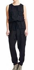 adidas SLVR Black pure cupro sleeveless jumpsuit