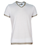 Adidas SLVR Modss White V-Neck T-Shirt