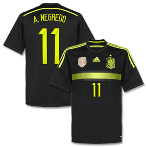 Adidas Spain Away Negredo Shirt 2014 2015
