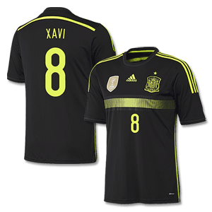 Adidas Spain Boys Away Xavi Shirt 2014 2015