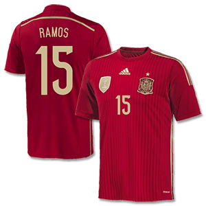Adidas Spain Home Ramos Shirt 2014 2015