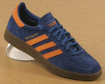 Adidas Spezial Dark Blue/Orange Suede Trainers