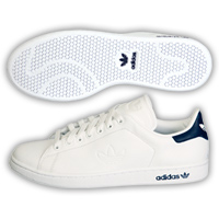 Adidas Stan Trefoil Trainers - White/Navy.