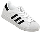 Adidas Superstar II White/Black Leather Trainer