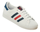Adidas Superstar II White/Blue/Red Leather