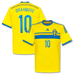 Adidas Sweden Home Ibrahimovic Shirt 2014 2015