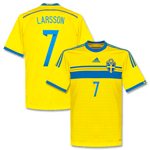 Adidas Sweden Home Larsson No.7 Shirt 2014 2015