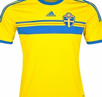 Adidas Sweden Home Shirt 2013/14 Yellow G91580