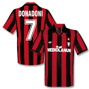 Adidas Trefoil adidas Originals 90-91 AC Milan Cup Winners Shirt   Donadoni 7
