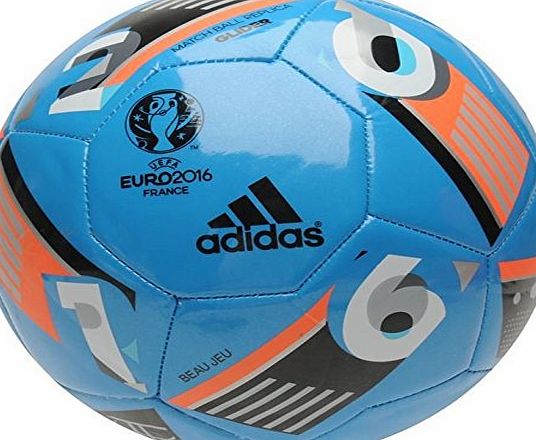 adidas UEFA EURO 2016 Glider Replica Football Ball 14 Panel Playing Sports Solar Blue Size 5