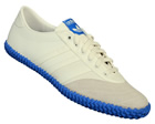 Adidas Volley Plimsole White/Blue Trainer