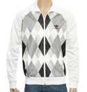 White and Black Full Zip Sweatshirt