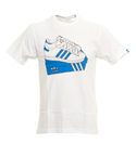 Adidas White T-Shirt with Large Trainer Design