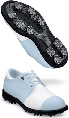 adidas Womens Cushionlite Cap Toe White/Spray Golf Shoe