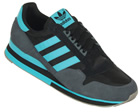 Adidas ZX 500 Black/Blue Material Trainers