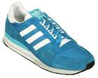 ZX 500 Blue/White Material Trainers
