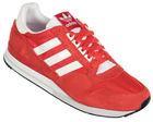 ZX 500 Red/White Material Trainers