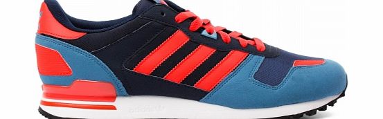 Adidas ZX 700 Navy/Neon Red Trainers
