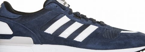 Adidas ZX 700 Navy/White Suede Trainers