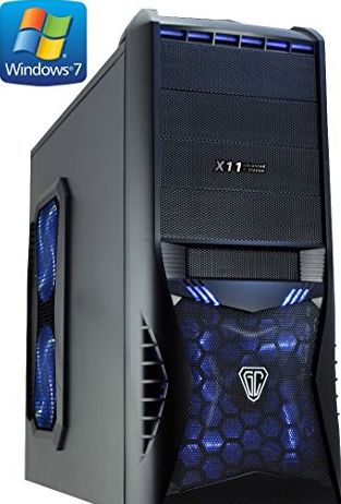 FX-4170 Gaming/Home PC with Windows 7 (AMD FX-4170 Four Core Bulldozer 4.30GHz CPU, WIFI, AMD Radeon R7 240 2GB DDR3 Graphics Card, 1TB Hard Drive, 8GB DDR3 Memory, HDMI 1080p, USB 3.0, Blue LED Case,