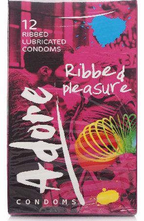 Adore Ribbed Pleasure Condoms