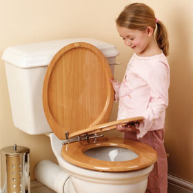 Adult And Child Toilet Seat - Wooden