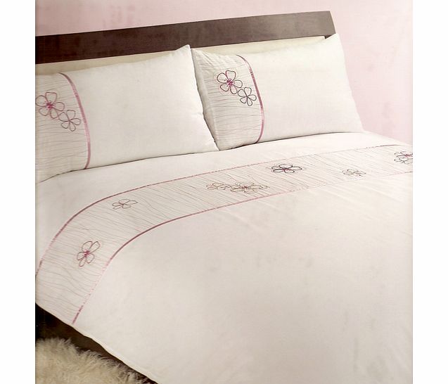 Harmony Flower Pink Double Size Duvet Cover and 2 Pillowcases - Bedding